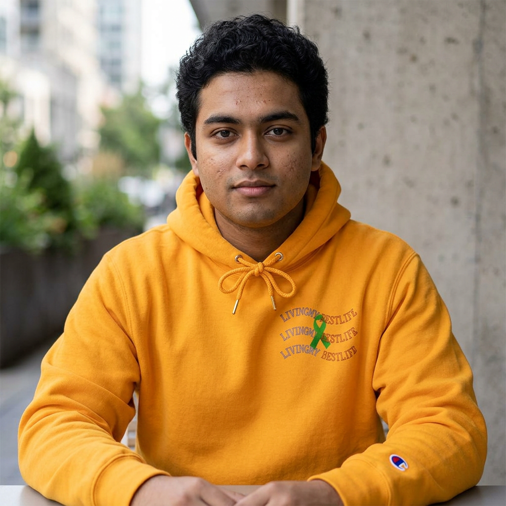 Silent Rebel Journey inclusive mental health awareness hoodie gold image 0