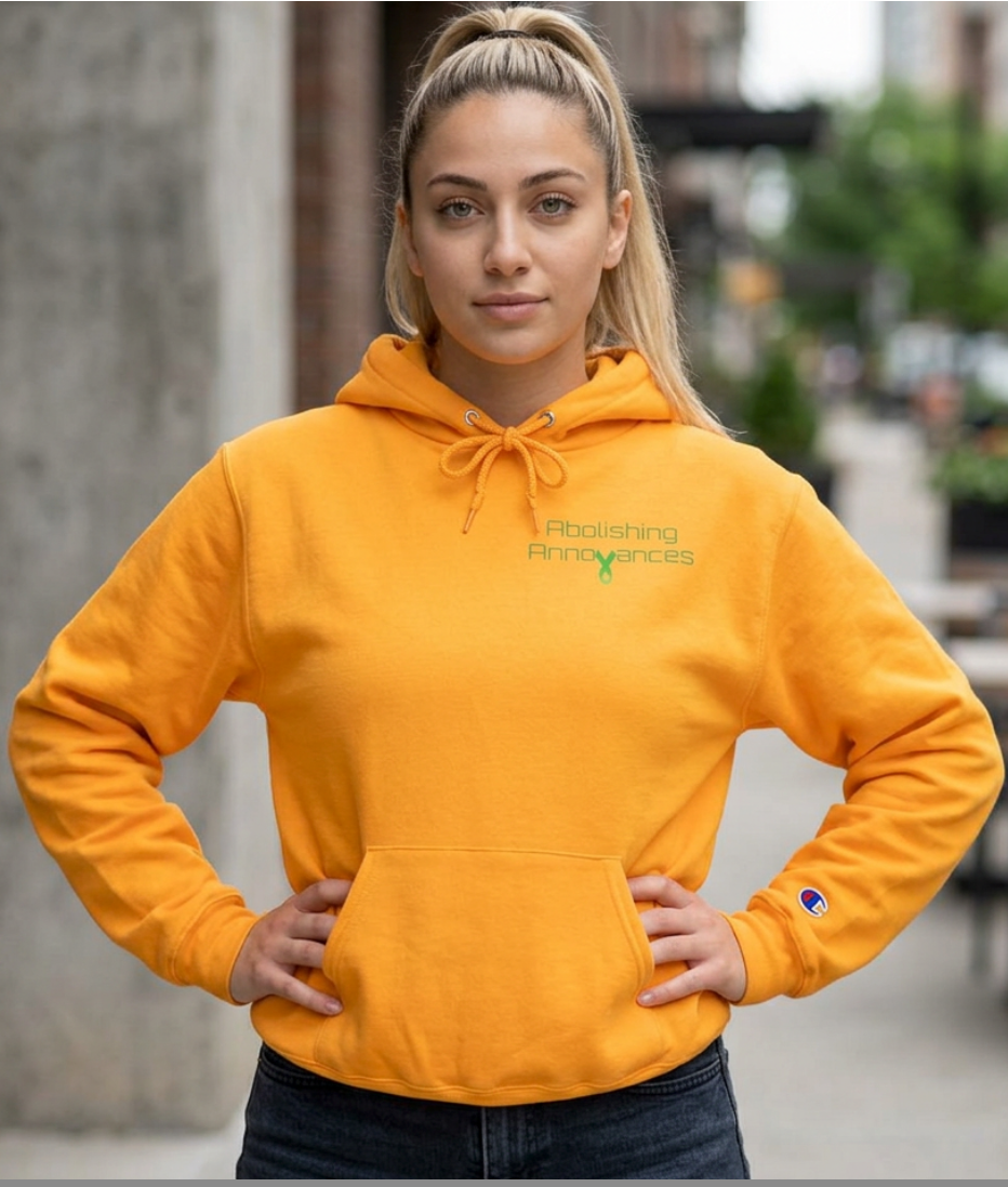 Silent Rebel Abolishing Annoyances Hoodie-S-3XL -Gold-Mental Health Awareness