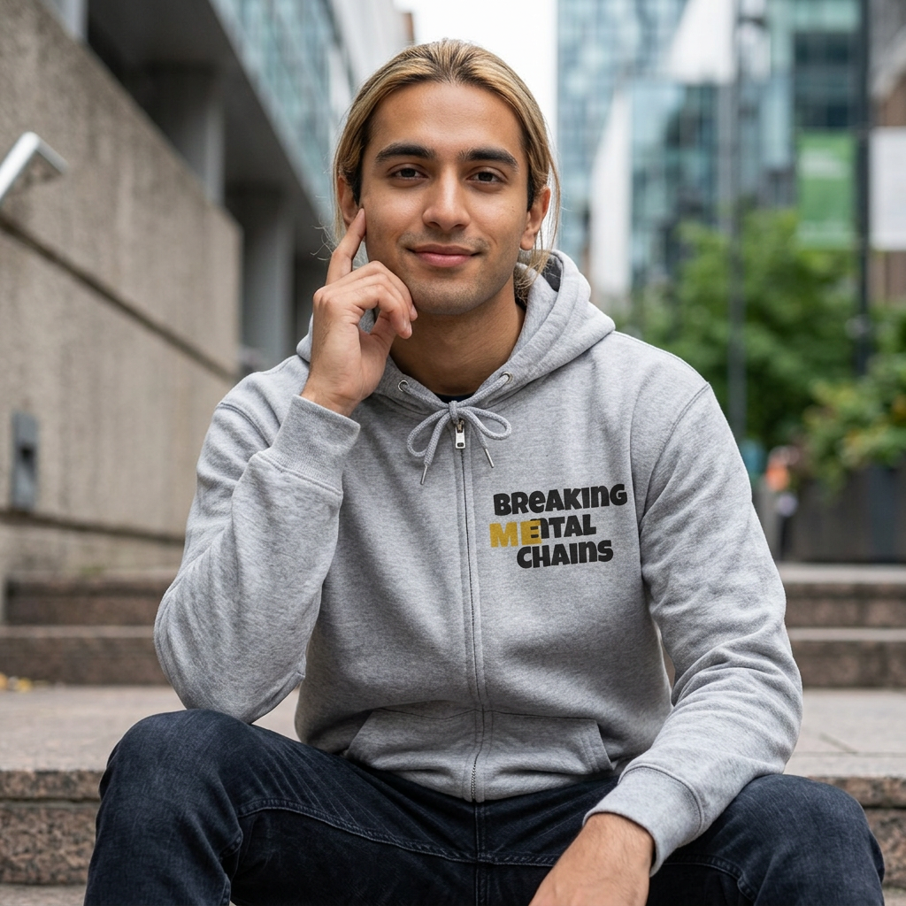 Silent Rebel Embrace Your New View hoodie -S-3XL-Sport Grey-Mental Health Awa image 0